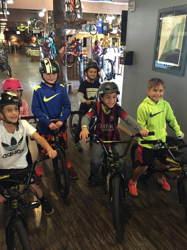 My nephew with his soccer crew... when not chasing a ball, they love being on bikes!