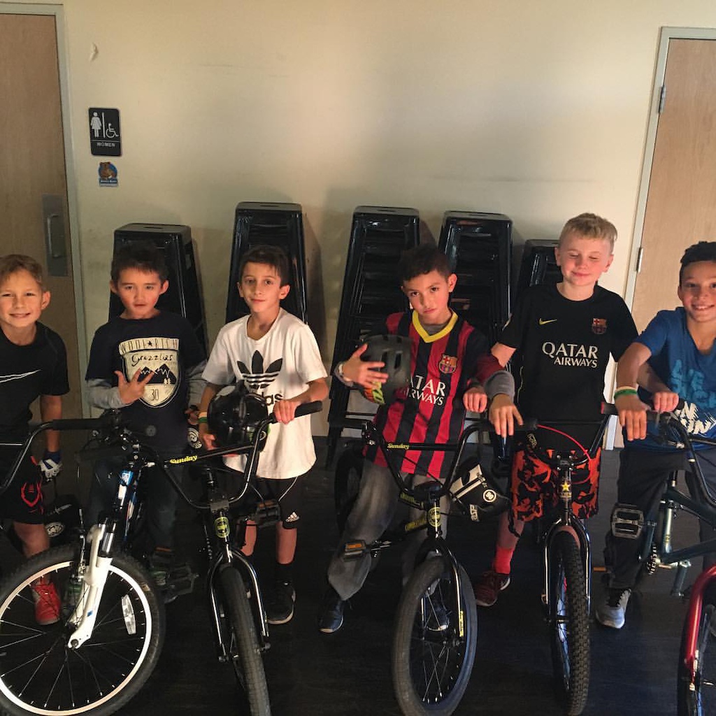 My nephew with his soccer crew... when not chasing a ball, they love being on bikes!