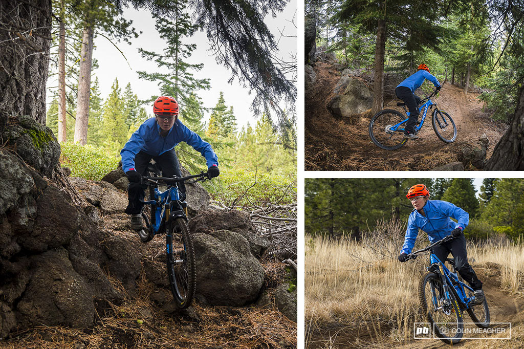 Nikki Hollatz testing Fall/Winter Riding clothing for Pinkbike in Bend, OR in 2015