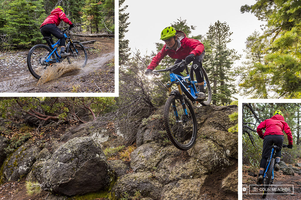 Nikki Hollatz testing Fall/Winter Riding clothing for Pinkbike in Bend, OR in 2015