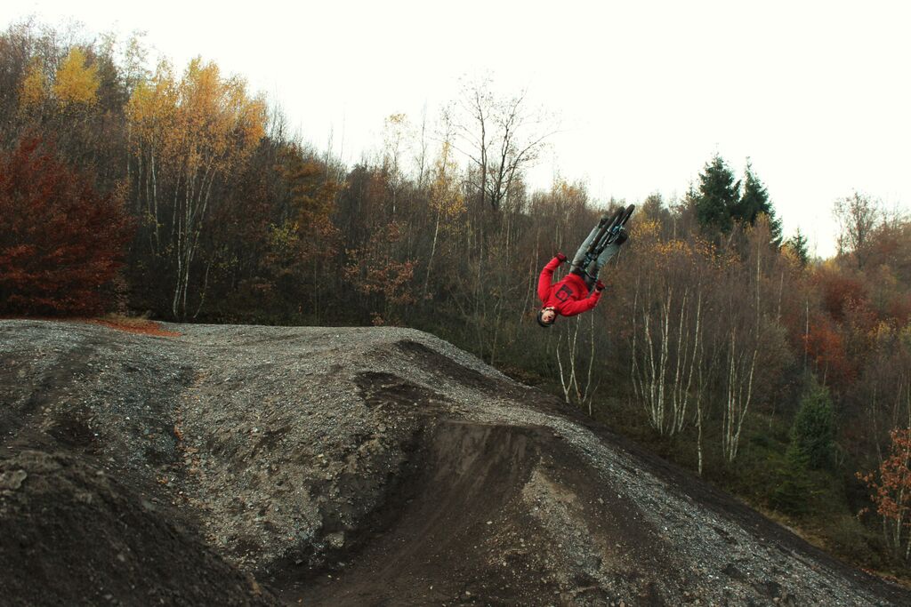 Backflip while an awesome fall session.
