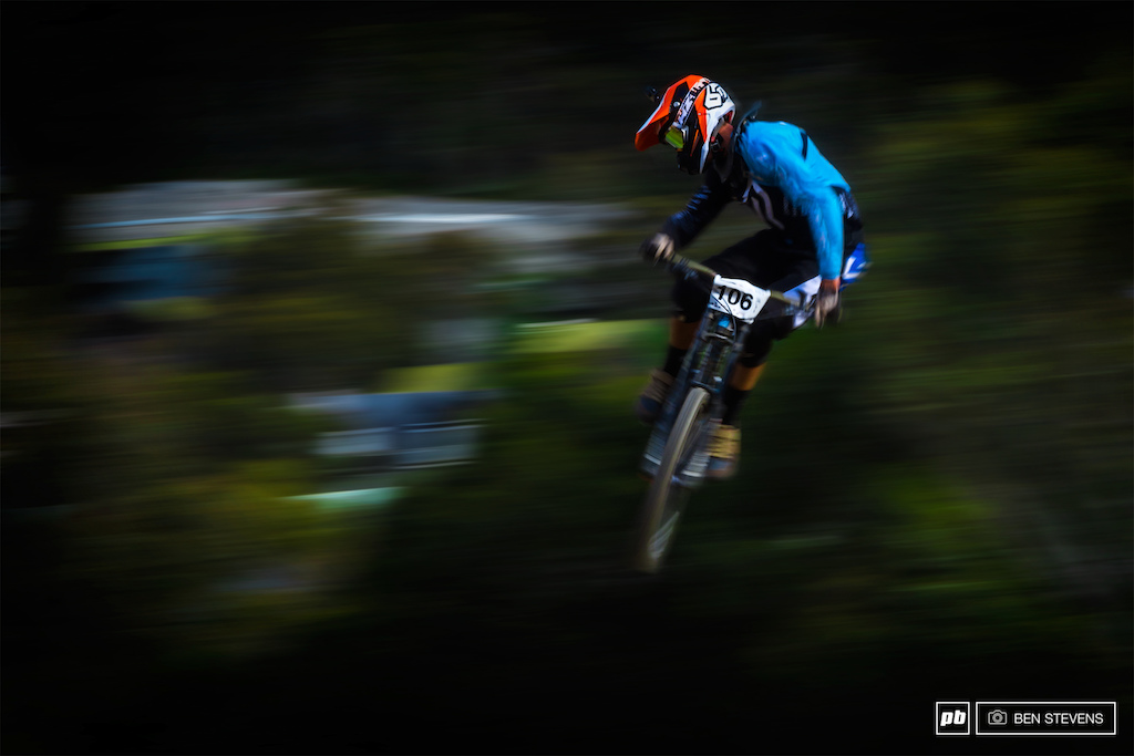 Junior rider Jeremy Armstrong throwing it out.