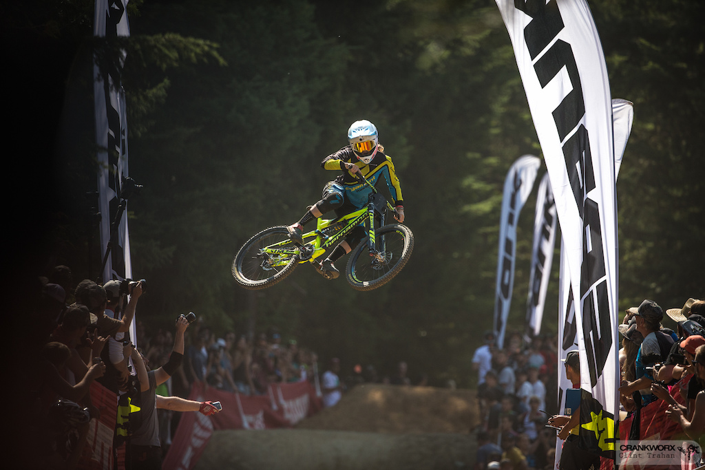 Casey Brown at the Official Whip-Off World Championships presented  by Spank at Crankworx Whistler.(Photo by clint trahan/crankworx)