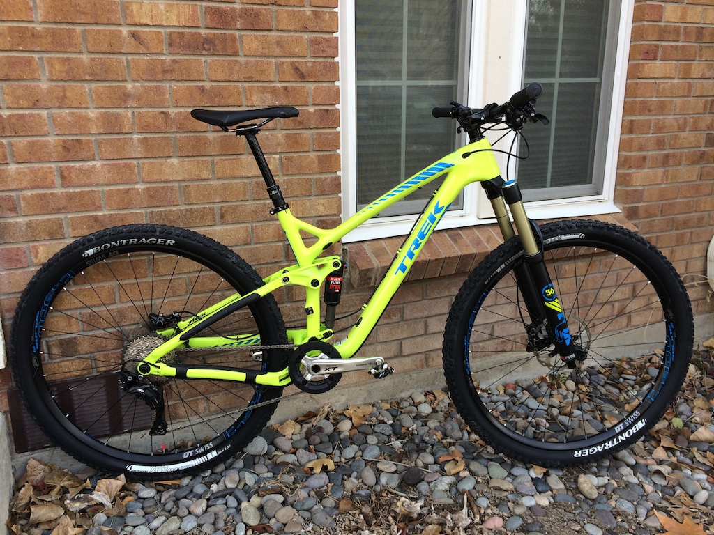 My new 2016 Trek Remedy 9.8 29
The stock set-up is great.  Only mod I made was to put my own 170mm XT cranks on with a 30T and go 1x11.
