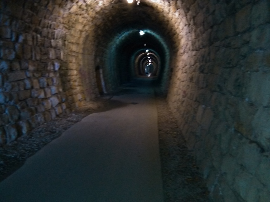 the first tunnel, in the trail Parenzana