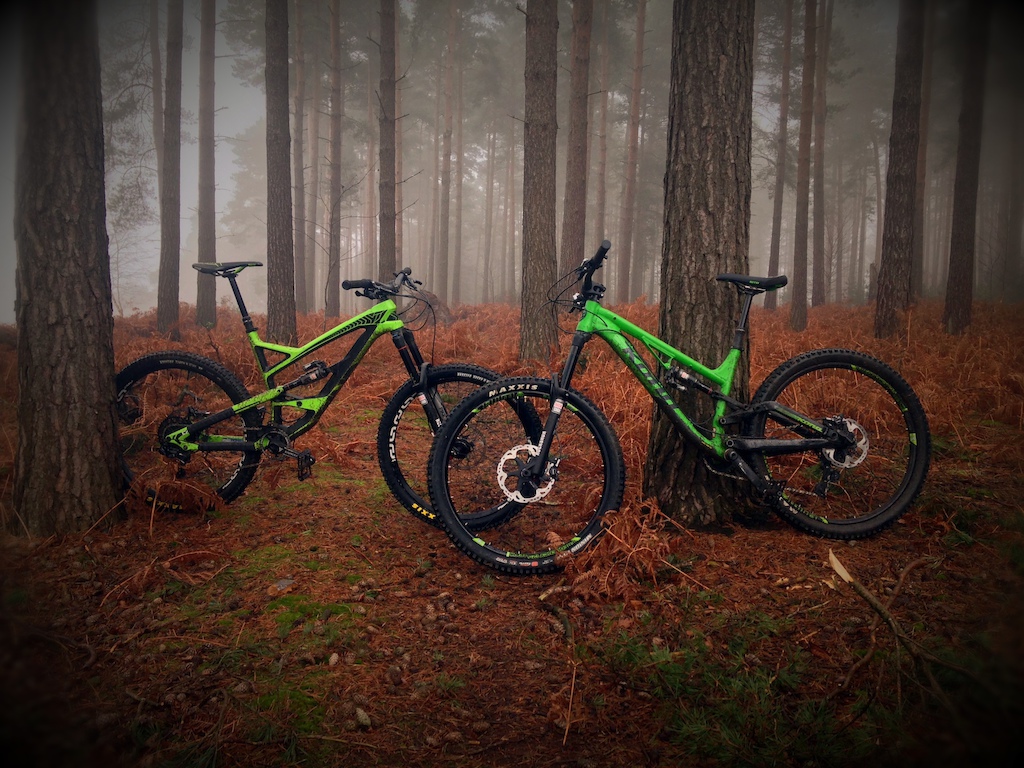 A muddy day in December at Swinley Forest.

Both bikes having their first ride since being bought.