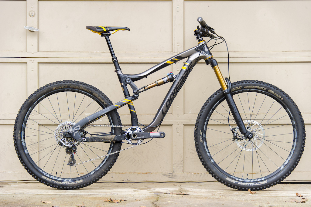 Lapierre Spicy Bike; note the stealth graphics on the Fox 34 Kashima coated Float 34. This is a 2015 34, not the current 2016 model that is available now.