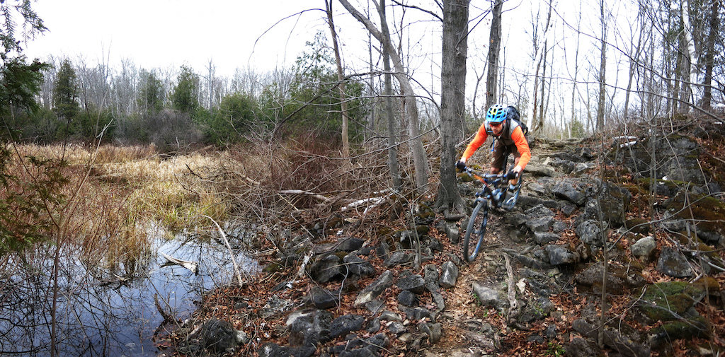 Rich's first time on Bent Rim - not bad buddy for one of the more technically challenging trails in Ontario.