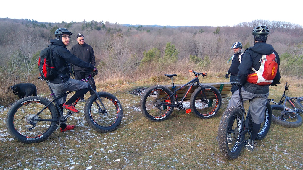 Morning group ride, on fat bikes!