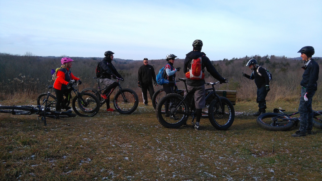 Morning group ride, on fat bikes!