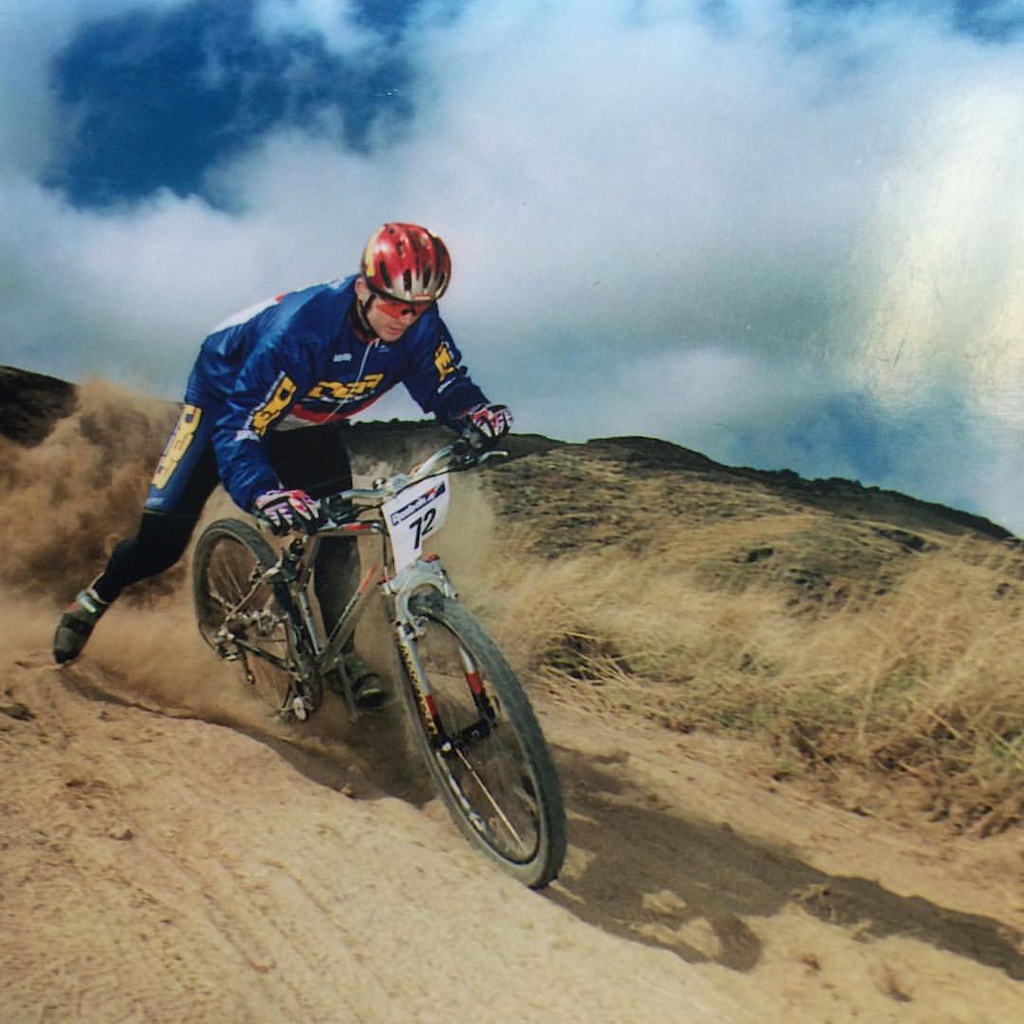 Found this old photo of Richard going down Bowenvale on the DH bike circa 1996