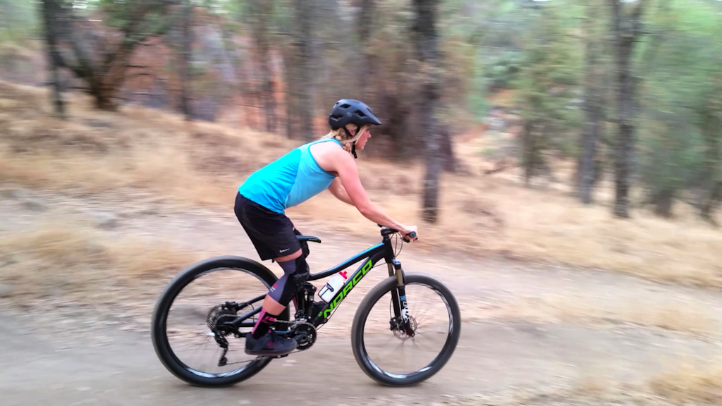 Floating along on her Norco Fluid 7.1