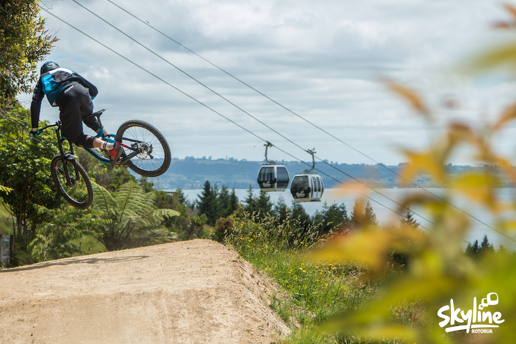 From Simple Jack to Mr. Black, discover the epic transformation at Skyline Rotorua Gravity Park and ride the new line that boasts 32 jumpable features including tables, step downs, step ups, sharks fins, doubles, as well as a road gap and wall ride, all connected by massive sculpted berms.