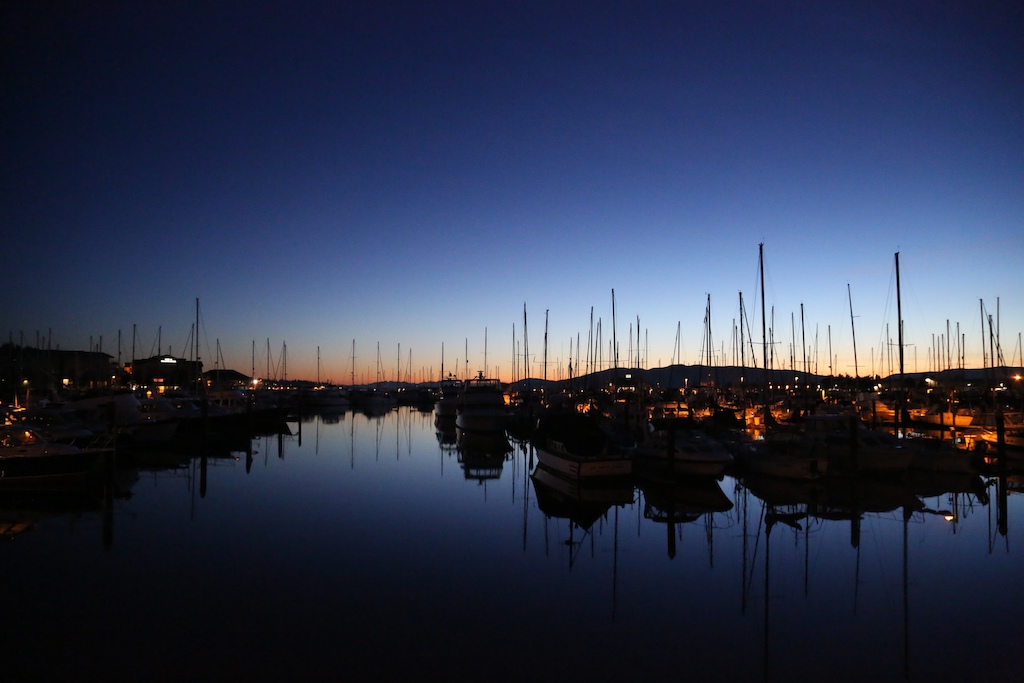 Squalicum Harbor at sunset