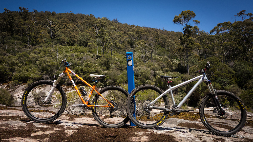 We brought our versatile hardtails for the month-long Aussie trip, but anything up to a 160mm enduro machine would suit well