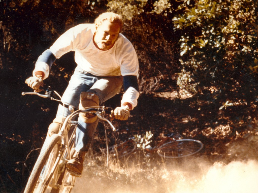 January 20, 1979 Repack DH race filmed by a local TV crew, then broadcast nationally on "P.M. Magazine."  Bike is "Breezer #2, now on display at the Mountain Bike Hall of Fame.