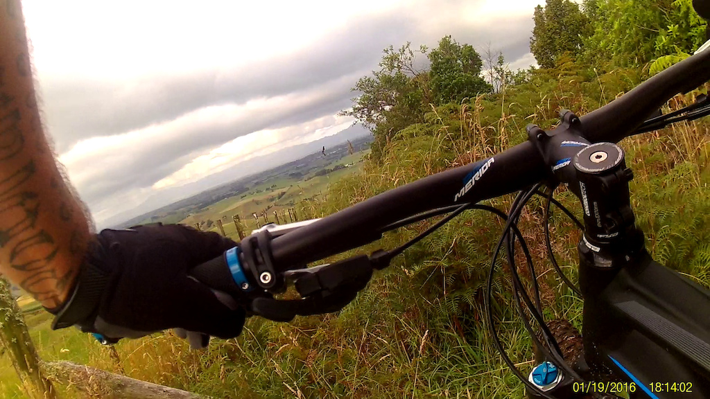 at the top of a 1.2km up hill ride.. resting for the Rooty down hill sections