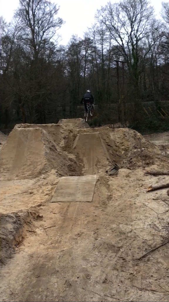Whip over the new kicker at Lymington Jumps
