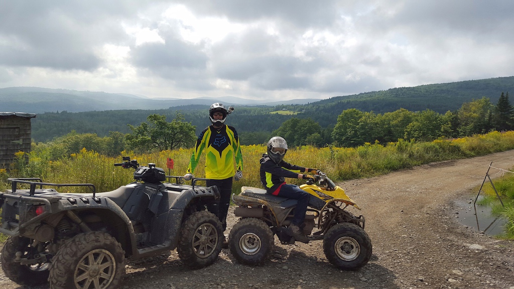 My sons 13th bday trip quadding at our house up north August 15'