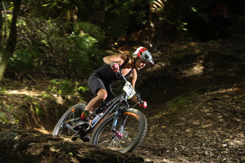 A day after completing a clean sweep of the Giant 2W Gravity Enduro Series and winning $5000NZD, Rae had some fun at the Triple D, short course DH Dash down Old Exit in the Whakarewarewa Forest. All part of the annual 10-day Rotorua Bike Festival.
Photo: Allan Ure/Photos4Sale
