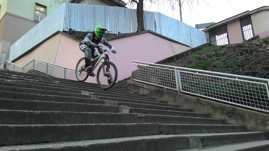 Having a blast riding stairs in my hometown Bratislava.