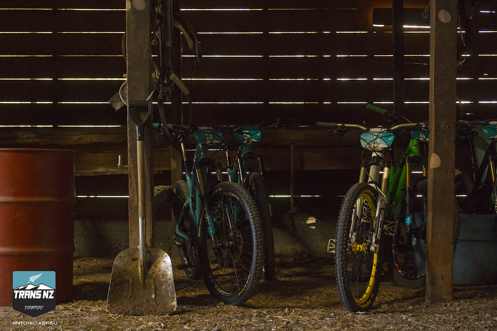 Old barn and brand new bikes.