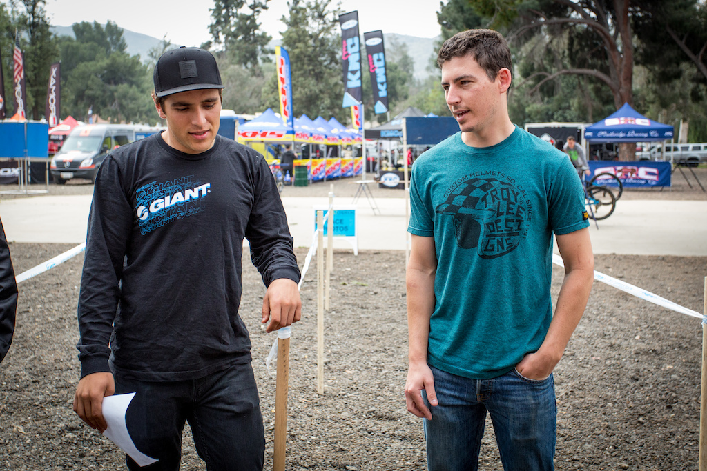 Ryan, Factory Budweiser (his day job) and McKay, Giant Co-Factory EWS rider registered literally side by side and would finish just thirteen seconds apart at the finish of the Pro Men's Super D race.