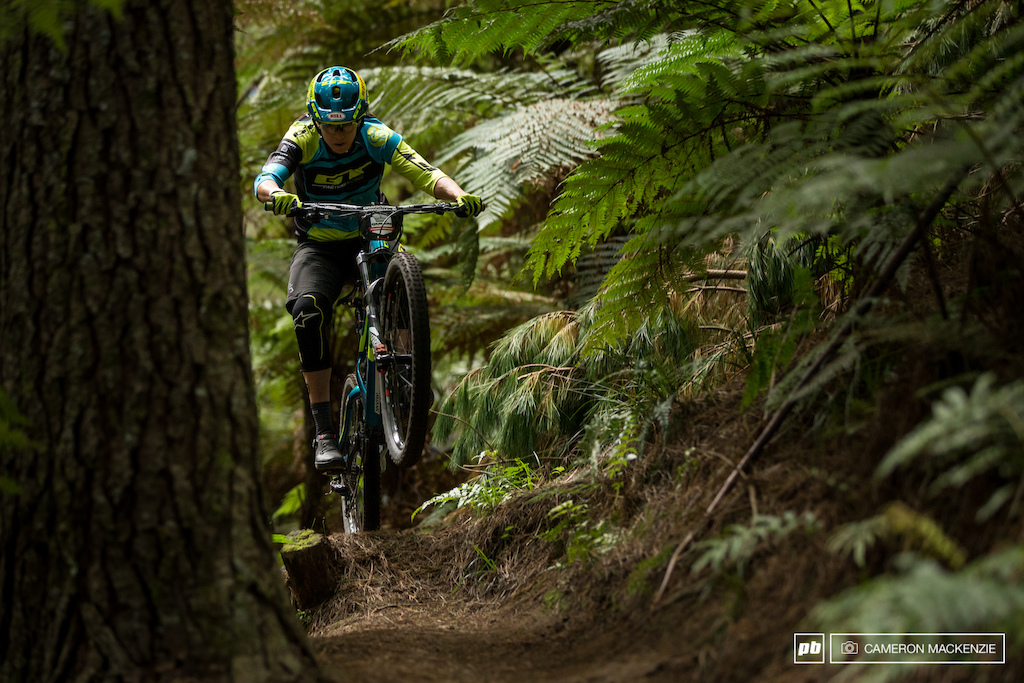 Anneke Beerten picking it up for a sneaky double deep in a Rotorua classic - Hot X Buns