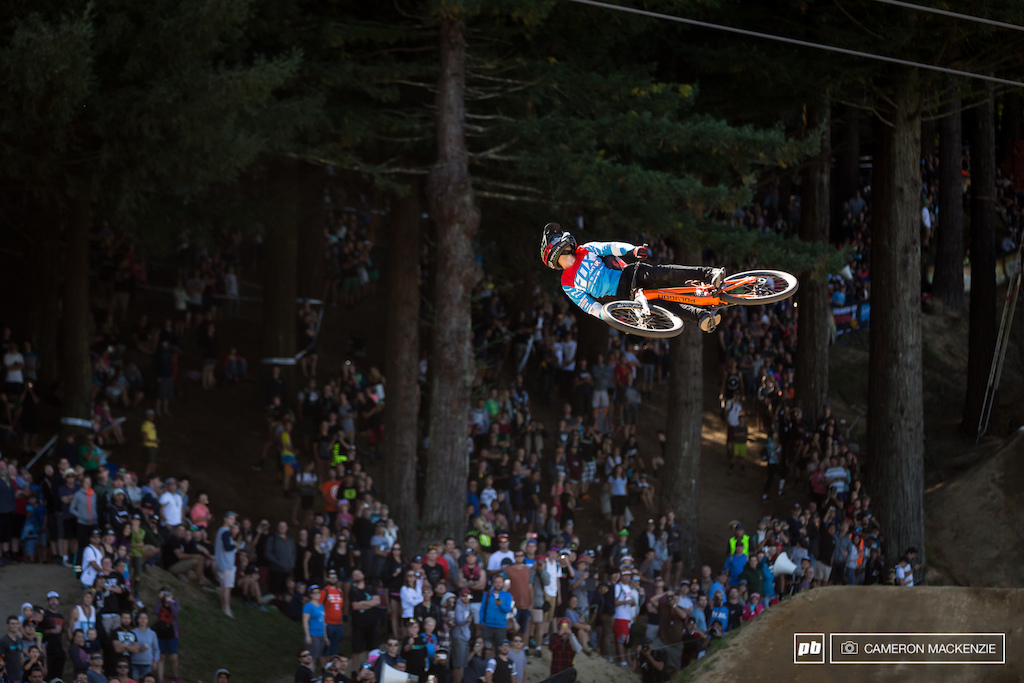 Sam Reynolds flatting it out over the crowd