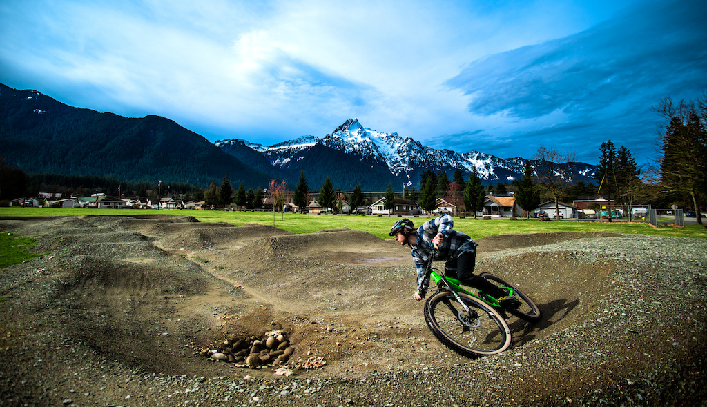Riding the new pumptrack in Darrington, WA. This is the first step in the process to make Darrington one of the pristine most riding destinations in the northwest. 

Photo: Carly Sorensen