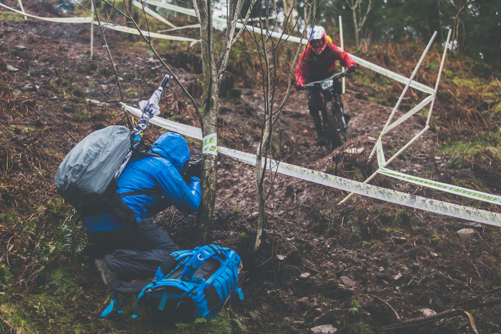 Doc Ward, the official photographer of the Cannondale British Enduro Series in action on Stage 3.