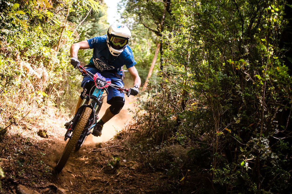 Pedro was blazing fast and is standing in 2nd after dy 1 of EWS rd1.

Valdivia. Chile. Photo by Matt Wragg.