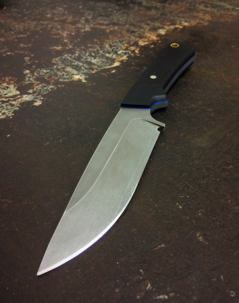 Simple but effective. Made this for one of my riding buddies. 
A2 tool steel @ 60c Rockwell. Sharpened to 20 deg per side