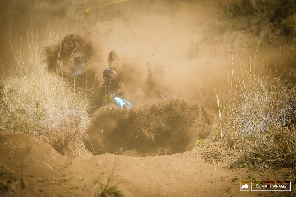 The deep dust could be treacherous though, as Robin Wallner found out.