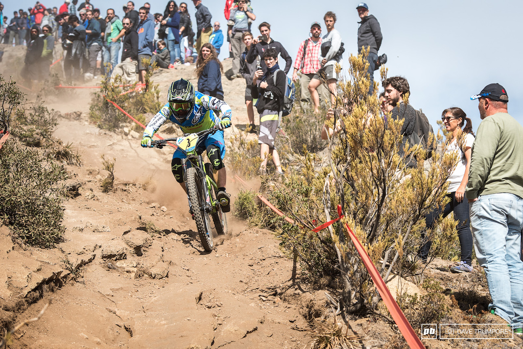 The loamy surface ridden in practice on stage 2 turned back to slick dust and deep ruts.  Here Jerome Clementz keeps it pinned to take 8th spot on the day.