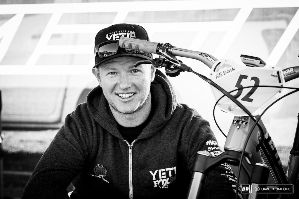 All Smiles for Yeti Mechanic, Shaun Hughes, as Richie Rude holds down the lead and teammate Cody Kelley had an EWS best stage finish, taking 7th on stage 2.
