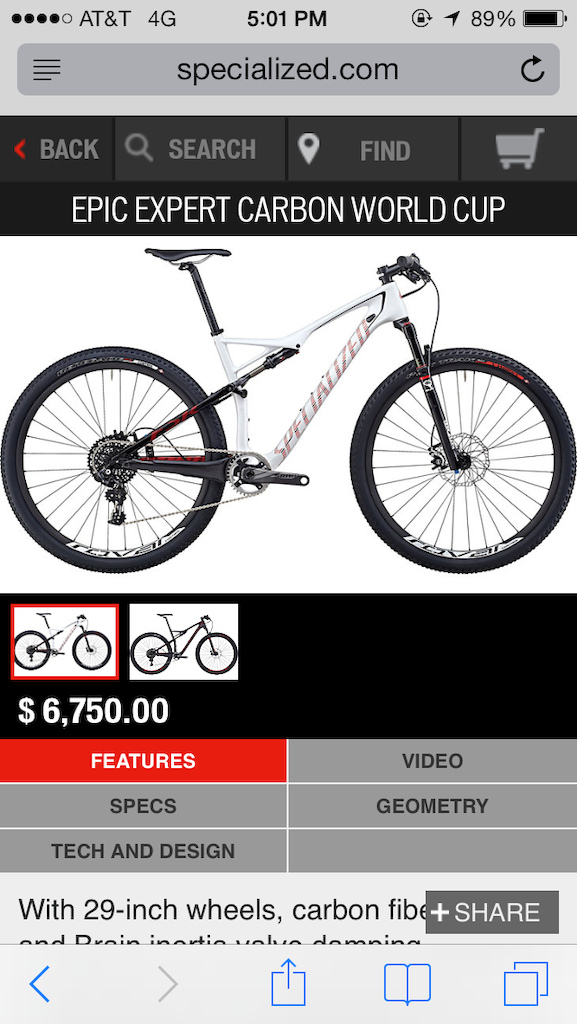 2014 Specialized Epic Expert Carbon World Cup