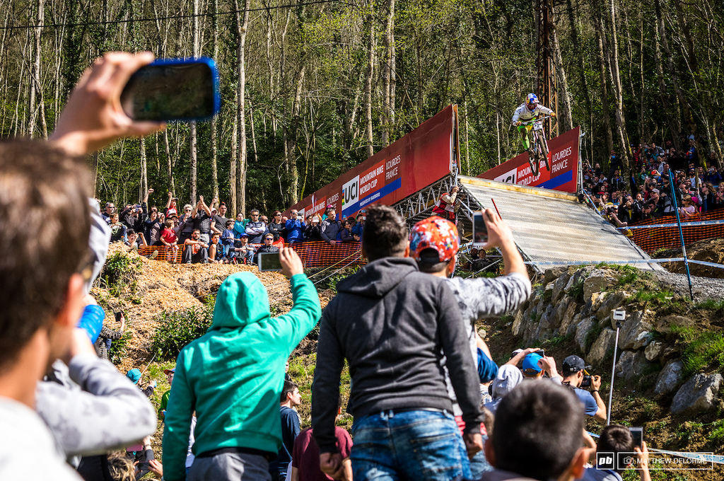 All phones and eyes were trained on Loic Bruni as he came across the line to a hero's welcome. In the end, it just wasn't his day.