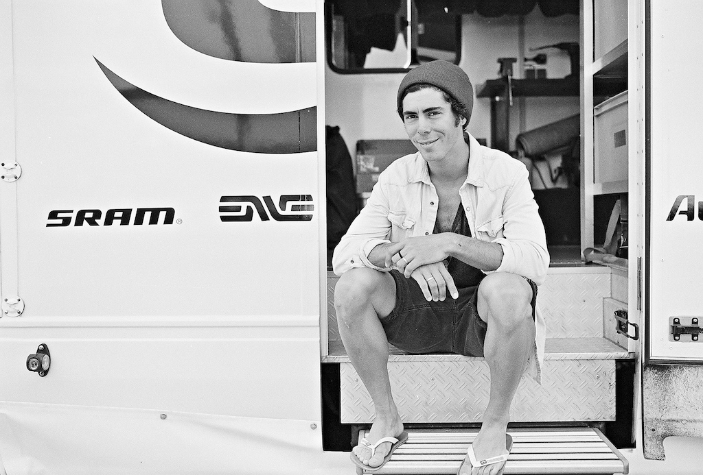 Marco Fontana in chill mode after a day of practice