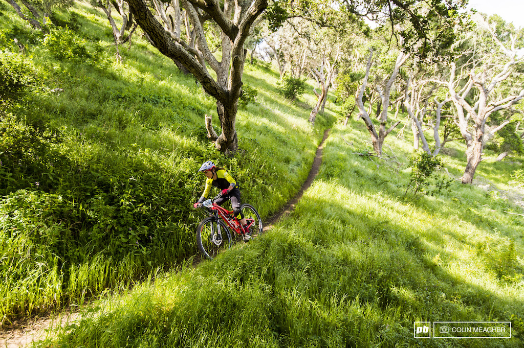 Kelli Emmett charging hard on stage 3-hard enough to claim third place overall.