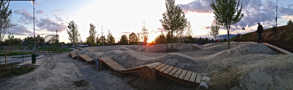 Just one of the epic sunsets while we were building the track