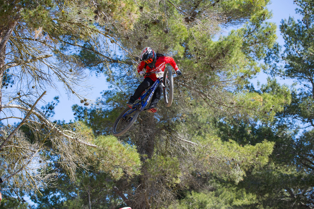 Damon boosting into the trees!
