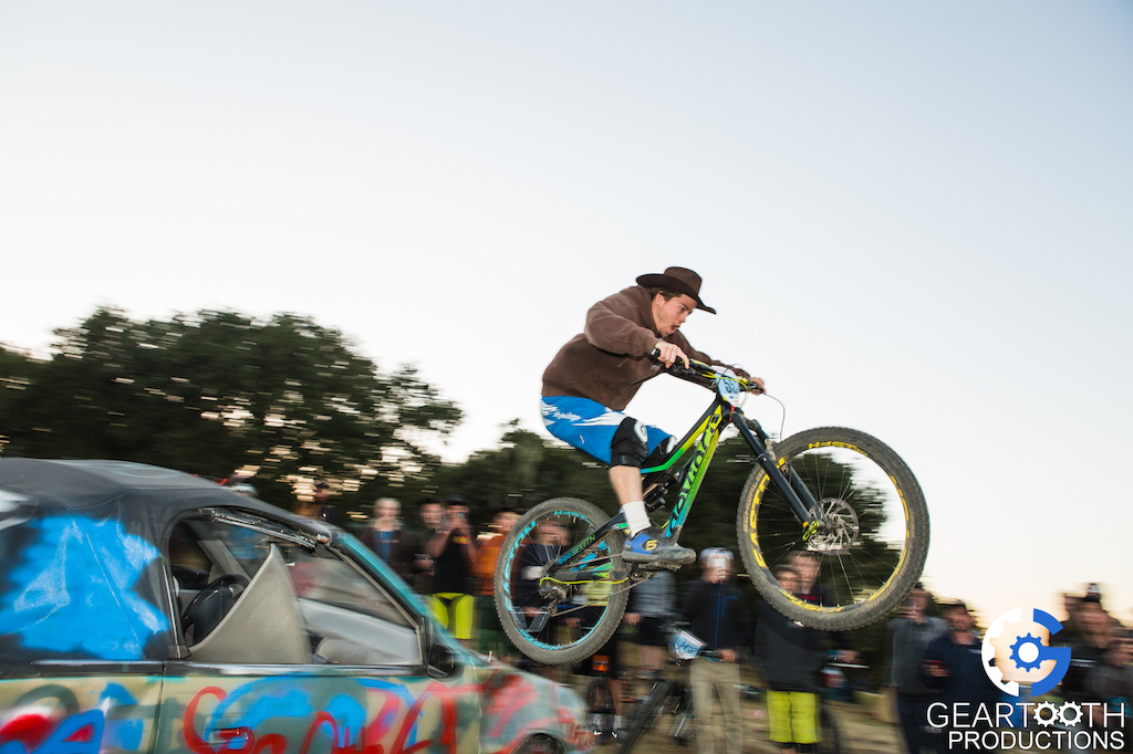Second year for the dead car dirt jumps in Camp H.
