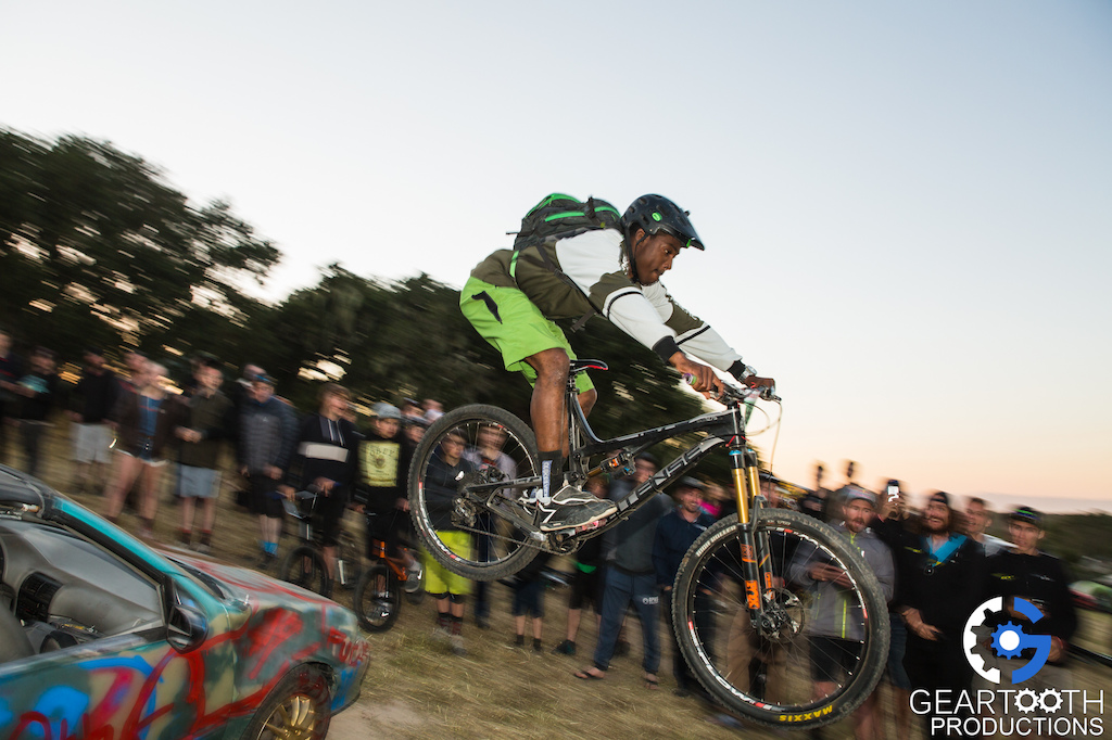 Second year for the dead car dirt jumps in Camp H.