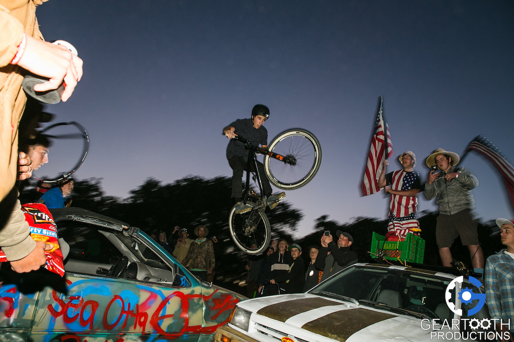 Second year for the dead car dirt jumps in Camp H.