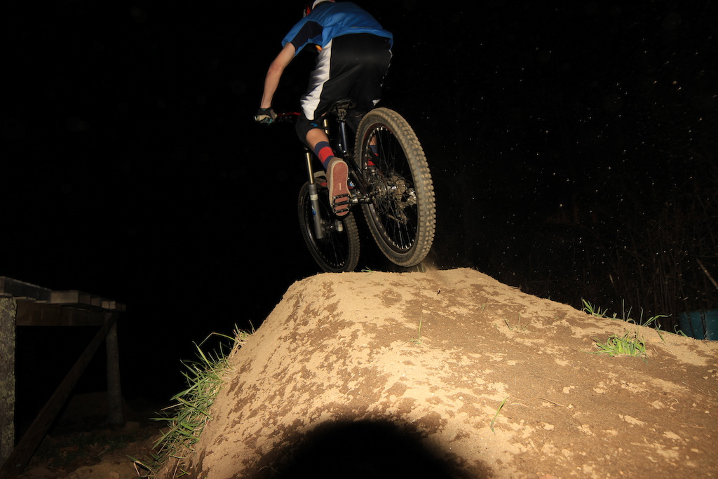Messing around at night on Matt and Michaels DH track