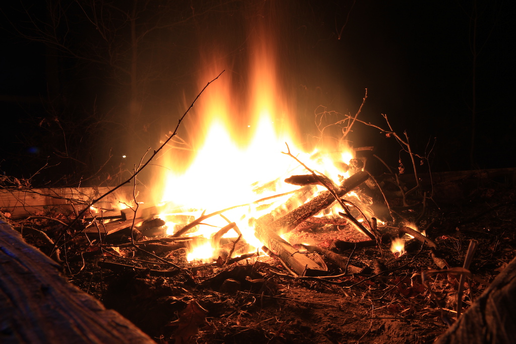 Messing around at night on Matt and Michaels DH track