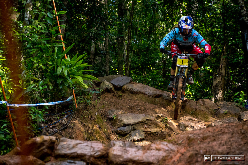 Rachel Atherton easily qualified first, up by almost eight seconds on Manon Carpenter.