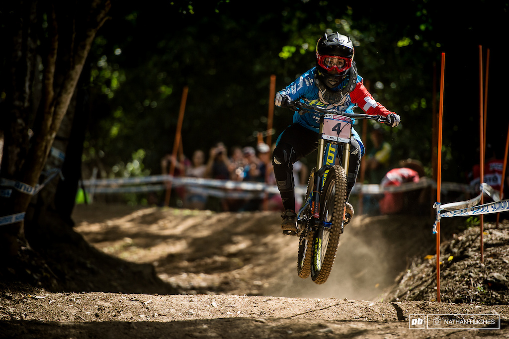 Switzerland's number one, Emmelie Siegenthaler, launching into the moto whoops for fourth.