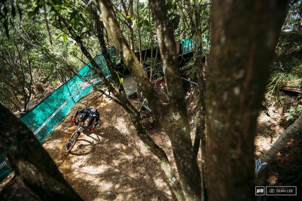 Riders were stoked on how fun this track is to ride in the dry, winding and twisting down through the rainforest.